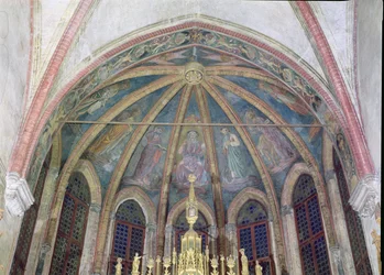 Benedictine Fathers and Apostles, from the Vault of the Apse in the Chapel of St. Tarasius